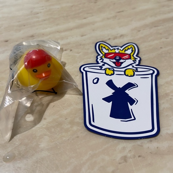 Dutch Bros Mini Rubber Duck and Dutch Bros Very First Fridge Magnet - Picture 1 of 5
